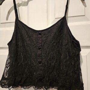 AMBIANCE APPAREL LACEY CROP TOP